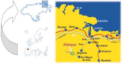Mapa de ubicación del albergue Educativeland